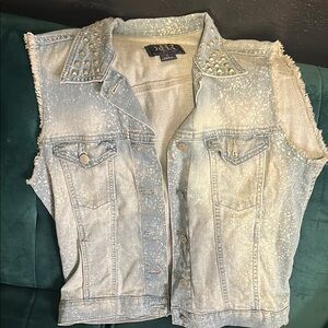Studded Denim Vest